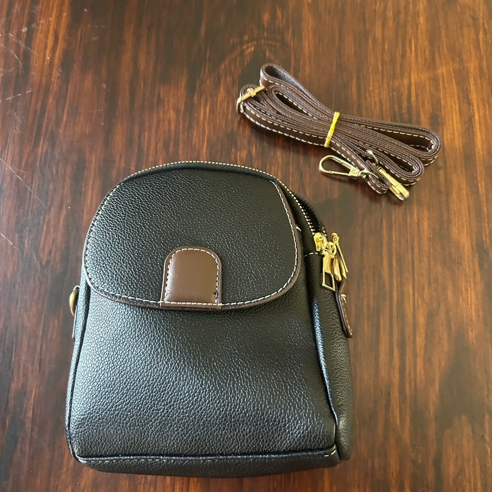Black and Brown Crossbody Bag